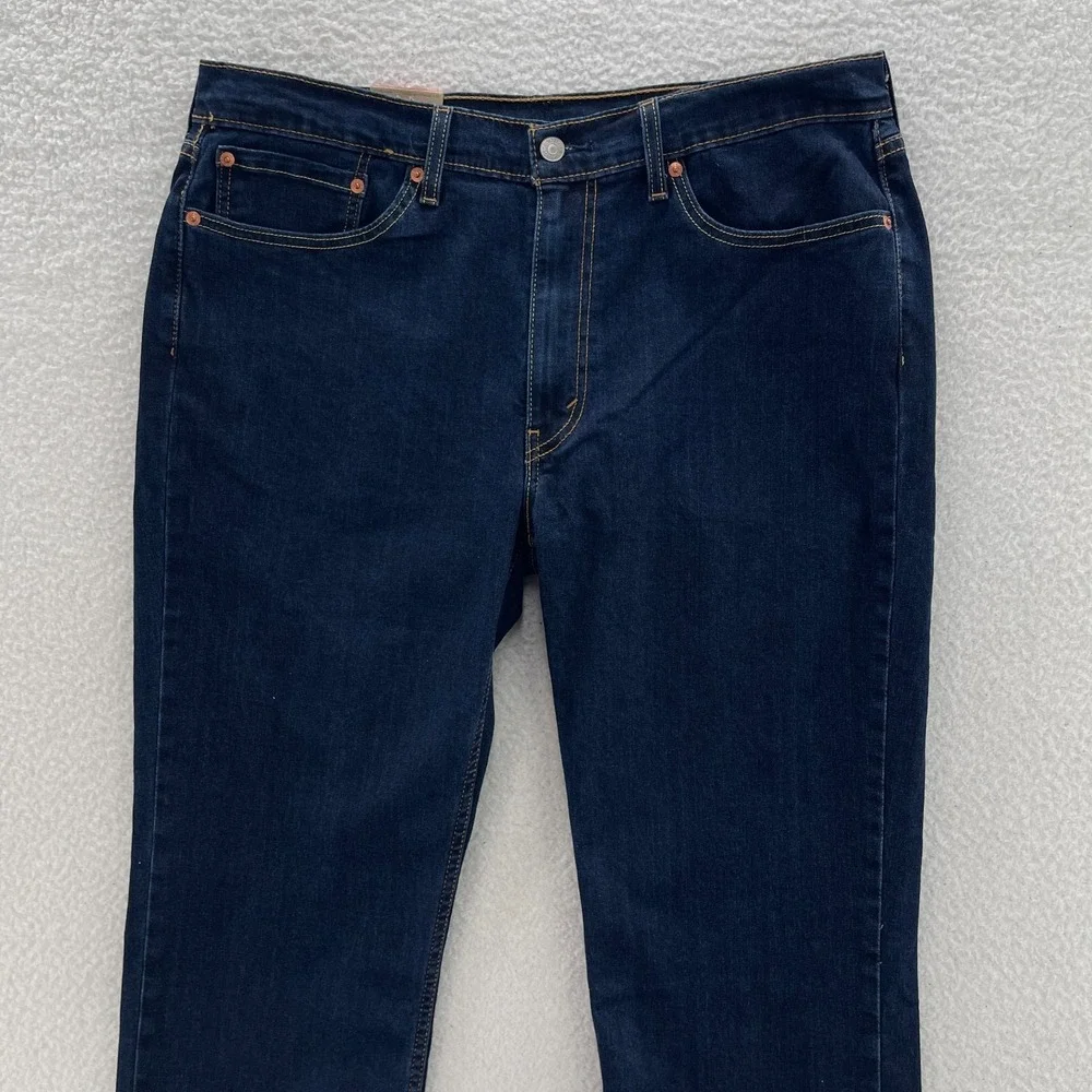 Levis 514 Jeans Mens 36x32 Blue Straight Dark Wash Denim Grunge Cowboy Work Rock